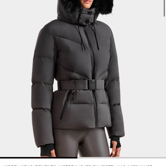 RUDSAK Jackets & Blazers - RUDSAK Charcoal Puffer Jacket with Belt